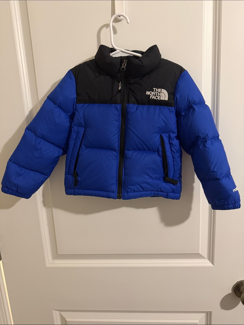 The North Face Royal Blue and Black 700 -fill Down Kids Puffer Jacket